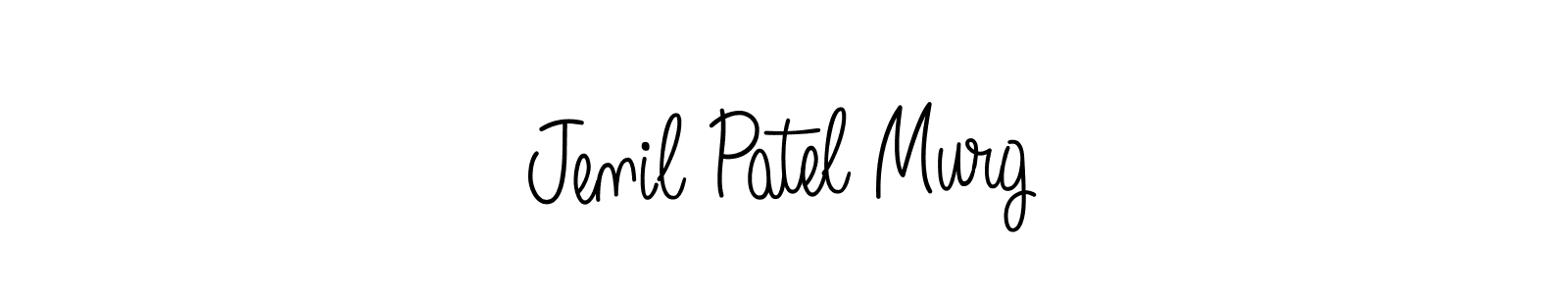 How to make Jenil Patel Murg name signature. Use Angelique-Rose-font-FFP style for creating short signs online. This is the latest handwritten sign. Jenil Patel Murg signature style 5 images and pictures png