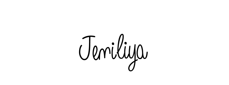 Design your own signature with our free online signature maker. With this signature software, you can create a handwritten (Angelique-Rose-font-FFP) signature for name Jeniliya. Jeniliya signature style 5 images and pictures png