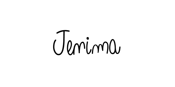 You should practise on your own different ways (Angelique-Rose-font-FFP) to write your name (Jenima) in signature. don't let someone else do it for you. Jenima signature style 5 images and pictures png