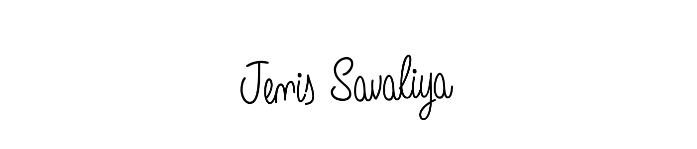 Jenis Savaliya stylish signature style. Best Handwritten Sign (Angelique-Rose-font-FFP) for my name. Handwritten Signature Collection Ideas for my name Jenis Savaliya. Jenis Savaliya signature style 5 images and pictures png