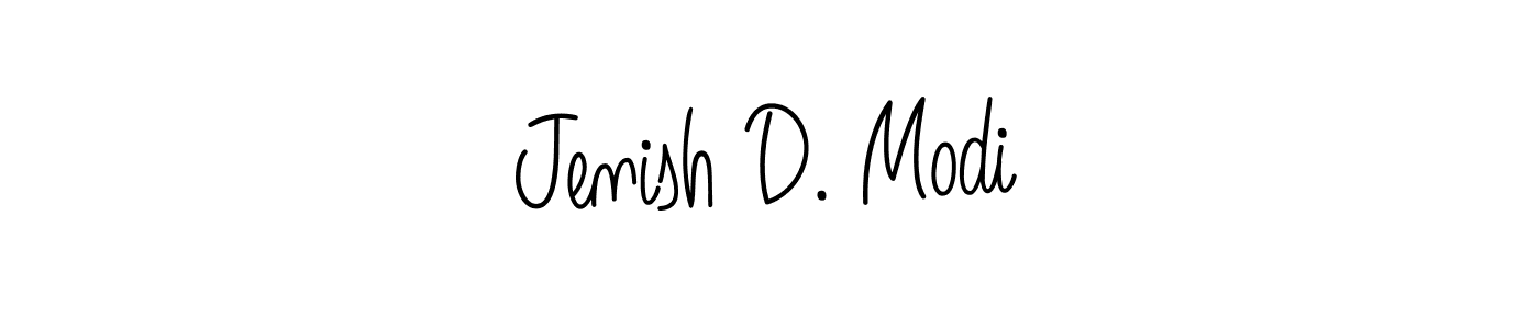 Also we have Jenish D. Modi name is the best signature style. Create professional handwritten signature collection using Angelique-Rose-font-FFP autograph style. Jenish D. Modi signature style 5 images and pictures png