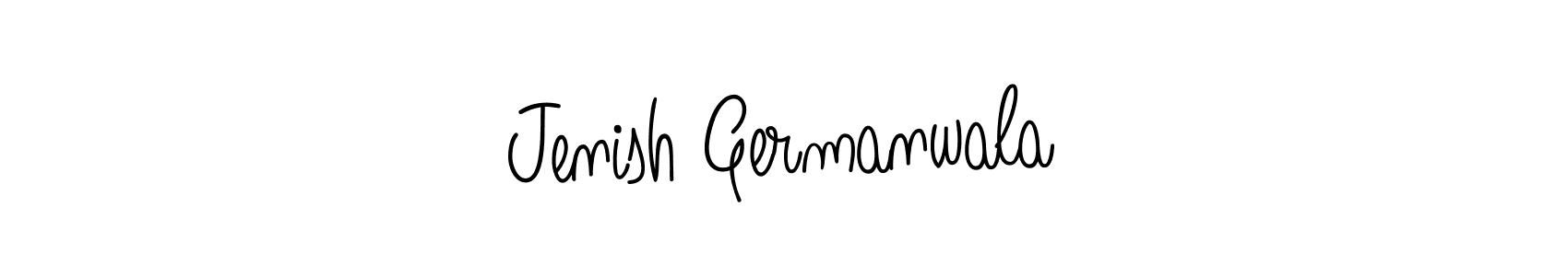 How to Draw Jenish Germanwala signature style? Angelique-Rose-font-FFP is a latest design signature styles for name Jenish Germanwala. Jenish Germanwala signature style 5 images and pictures png