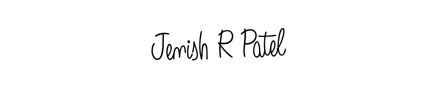 Create a beautiful signature design for name Jenish R Patel. With this signature (Angelique-Rose-font-FFP) fonts, you can make a handwritten signature for free. Jenish R Patel signature style 5 images and pictures png