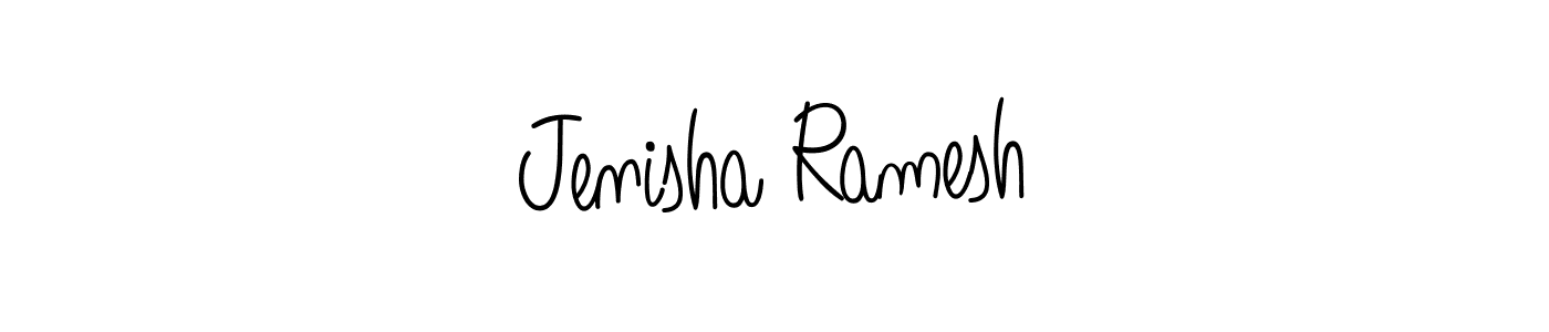 Design your own signature with our free online signature maker. With this signature software, you can create a handwritten (Angelique-Rose-font-FFP) signature for name Jenisha Ramesh. Jenisha Ramesh signature style 5 images and pictures png