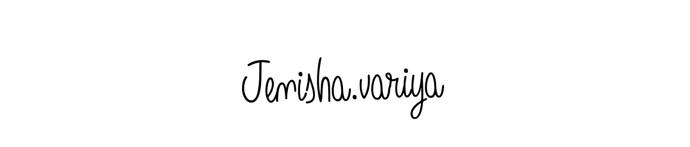 Also You can easily find your signature by using the search form. We will create Jenisha.variya name handwritten signature images for you free of cost using Angelique-Rose-font-FFP sign style. Jenisha.variya signature style 5 images and pictures png