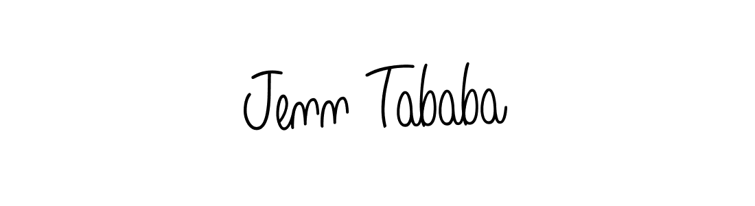 Use a signature maker to create a handwritten signature online. With this signature software, you can design (Angelique-Rose-font-FFP) your own signature for name Jenn Tababa. Jenn Tababa signature style 5 images and pictures png