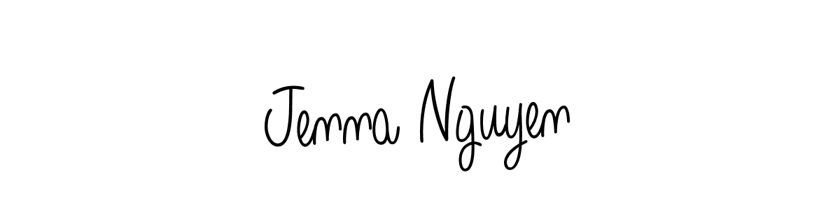 How to make Jenna Nguyen name signature. Use Angelique-Rose-font-FFP style for creating short signs online. This is the latest handwritten sign. Jenna Nguyen signature style 5 images and pictures png