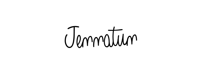 You should practise on your own different ways (Angelique-Rose-font-FFP) to write your name (Jennatun) in signature. don't let someone else do it for you. Jennatun signature style 5 images and pictures png