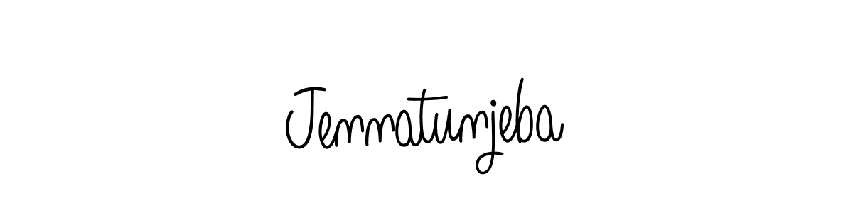 Make a beautiful signature design for name Jennatunjeba. With this signature (Angelique-Rose-font-FFP) style, you can create a handwritten signature for free. Jennatunjeba signature style 5 images and pictures png