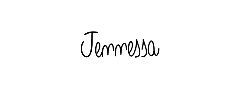 How to make Jennessa name signature. Use Angelique-Rose-font-FFP style for creating short signs online. This is the latest handwritten sign. Jennessa signature style 5 images and pictures png