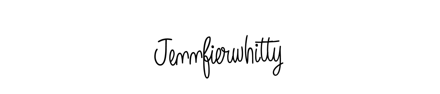 How to make Jennfierwhitty name signature. Use Angelique-Rose-font-FFP style for creating short signs online. This is the latest handwritten sign. Jennfierwhitty signature style 5 images and pictures png