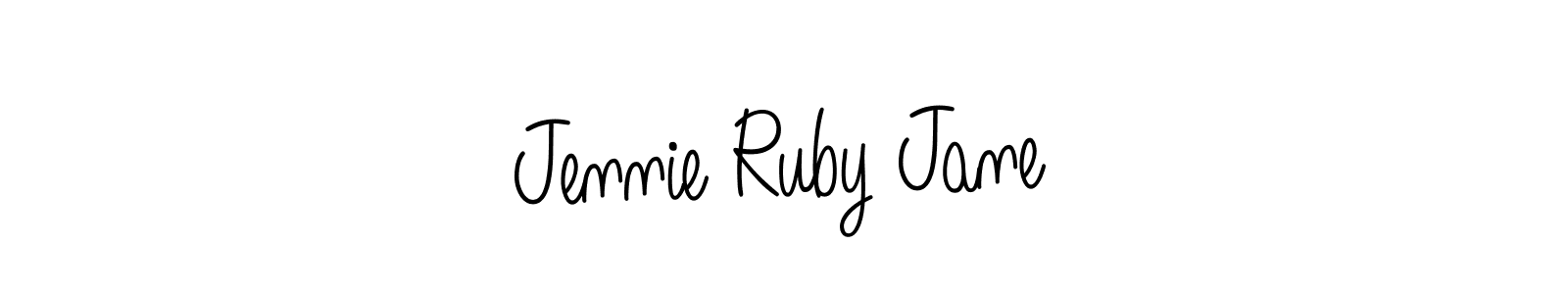 Make a beautiful signature design for name Jennie Ruby Jane. With this signature (Angelique-Rose-font-FFP) style, you can create a handwritten signature for free. Jennie Ruby Jane signature style 5 images and pictures png