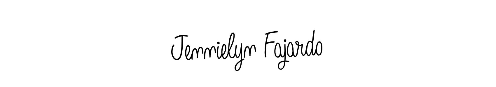 You should practise on your own different ways (Angelique-Rose-font-FFP) to write your name (Jennielyn Fajardo) in signature. don't let someone else do it for you. Jennielyn Fajardo signature style 5 images and pictures png