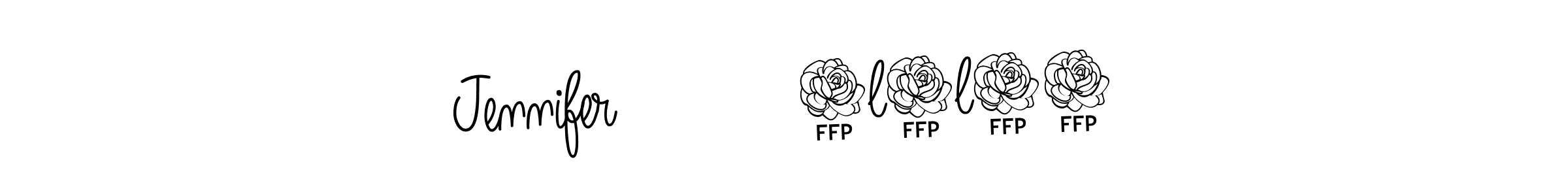 Angelique-Rose-font-FFP is a professional signature style that is perfect for those who want to add a touch of class to their signature. It is also a great choice for those who want to make their signature more unique. Get Jennifer          4l8l24 name to fancy signature for free. Jennifer          4l8l24 signature style 5 images and pictures png