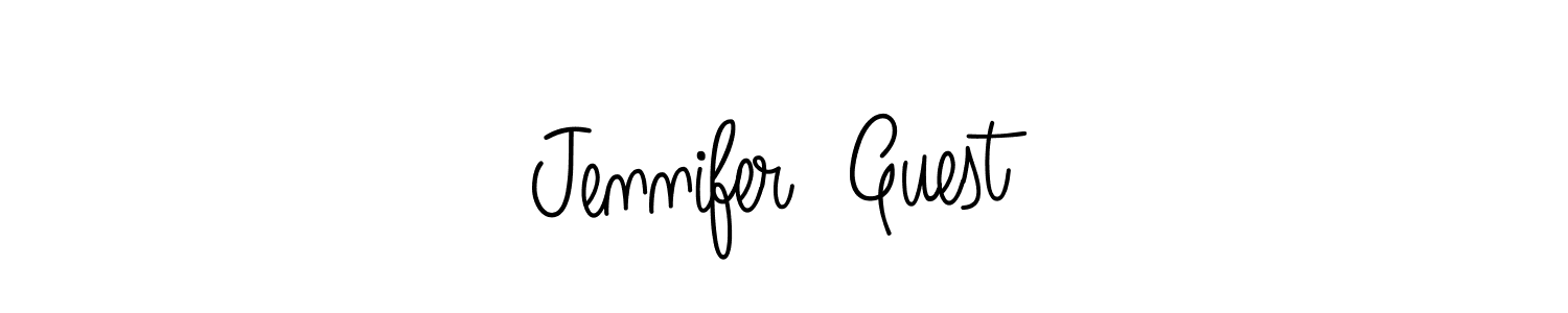 Use a signature maker to create a handwritten signature online. With this signature software, you can design (Angelique-Rose-font-FFP) your own signature for name Jennifer  Guest. Jennifer  Guest signature style 5 images and pictures png