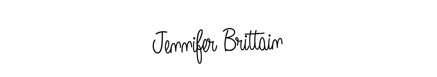 You should practise on your own different ways (Angelique-Rose-font-FFP) to write your name (Jennifer Brittain) in signature. don't let someone else do it for you. Jennifer Brittain signature style 5 images and pictures png