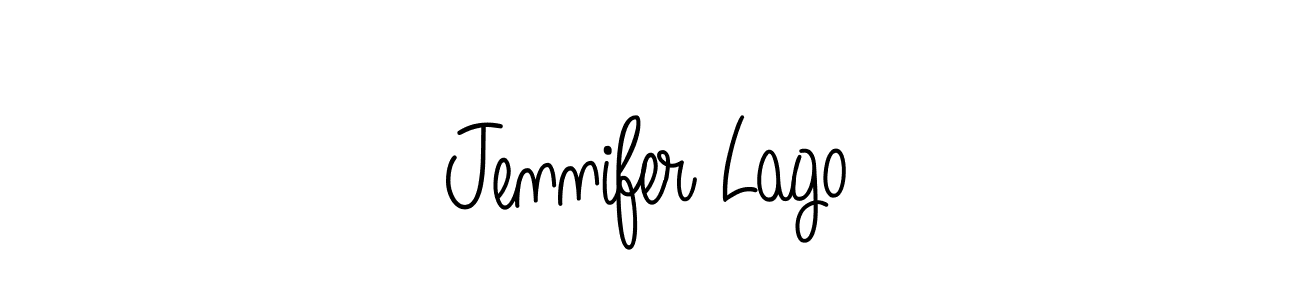 The best way (Angelique-Rose-font-FFP) to make a short signature is to pick only two or three words in your name. The name Jennifer Lago include a total of six letters. For converting this name. Jennifer Lago signature style 5 images and pictures png