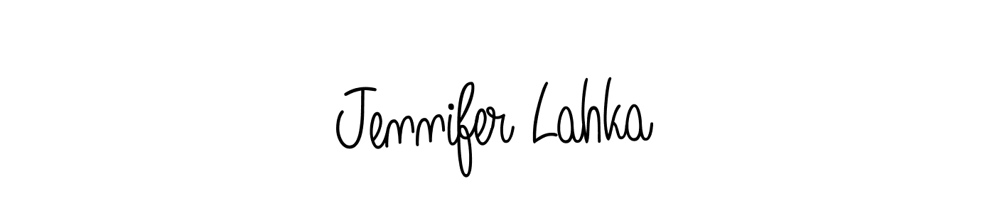Also You can easily find your signature by using the search form. We will create Jennifer Lahka name handwritten signature images for you free of cost using Angelique-Rose-font-FFP sign style. Jennifer Lahka signature style 5 images and pictures png
