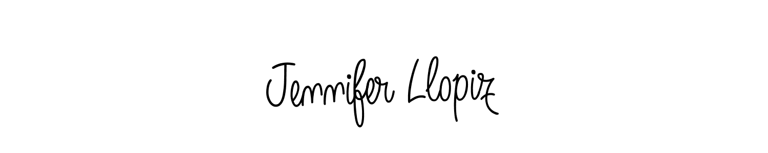 Make a beautiful signature design for name Jennifer Llopiz. With this signature (Angelique-Rose-font-FFP) style, you can create a handwritten signature for free. Jennifer Llopiz signature style 5 images and pictures png
