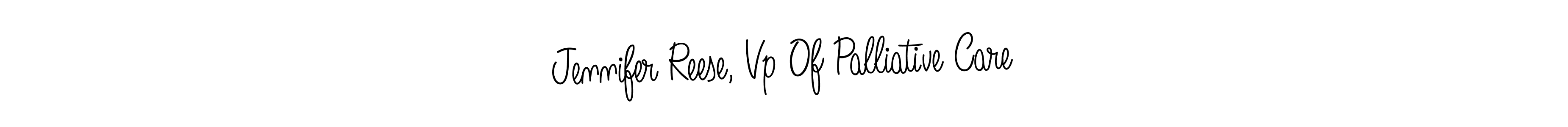 Create a beautiful signature design for name Jennifer Reese, Vp Of Palliative Care. With this signature (Angelique-Rose-font-FFP) fonts, you can make a handwritten signature for free. Jennifer Reese, Vp Of Palliative Care signature style 5 images and pictures png