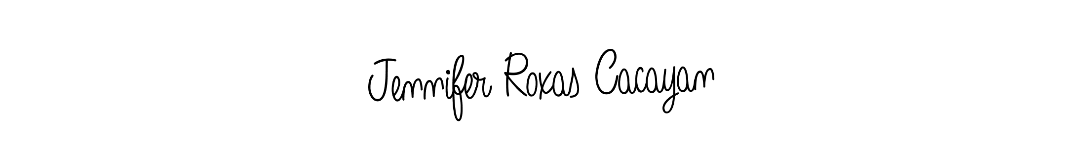 Jennifer Roxas Cacayan stylish signature style. Best Handwritten Sign (Angelique-Rose-font-FFP) for my name. Handwritten Signature Collection Ideas for my name Jennifer Roxas Cacayan. Jennifer Roxas Cacayan signature style 5 images and pictures png