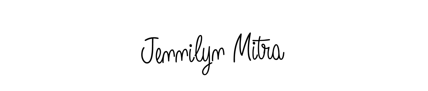 Use a signature maker to create a handwritten signature online. With this signature software, you can design (Angelique-Rose-font-FFP) your own signature for name Jennilyn Mitra. Jennilyn Mitra signature style 5 images and pictures png