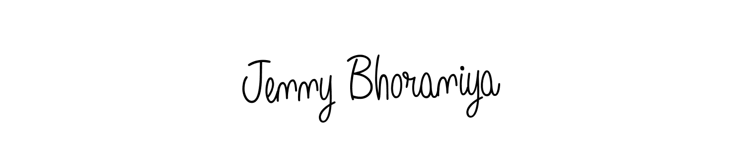Jenny Bhoraniya stylish signature style. Best Handwritten Sign (Angelique-Rose-font-FFP) for my name. Handwritten Signature Collection Ideas for my name Jenny Bhoraniya. Jenny Bhoraniya signature style 5 images and pictures png