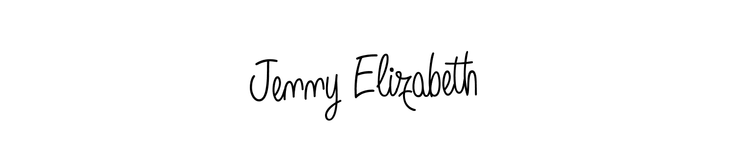 Create a beautiful signature design for name Jenny Elizabeth. With this signature (Angelique-Rose-font-FFP) fonts, you can make a handwritten signature for free. Jenny Elizabeth signature style 5 images and pictures png