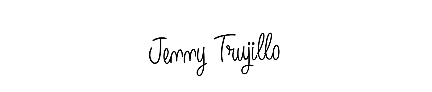 Design your own signature with our free online signature maker. With this signature software, you can create a handwritten (Angelique-Rose-font-FFP) signature for name Jenny Trujillo. Jenny Trujillo signature style 5 images and pictures png