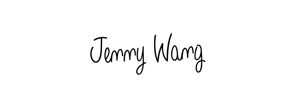 Make a beautiful signature design for name Jenny Wang. With this signature (Angelique-Rose-font-FFP) style, you can create a handwritten signature for free. Jenny Wang signature style 5 images and pictures png