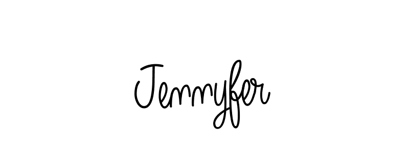 Create a beautiful signature design for name Jennyfer. With this signature (Angelique-Rose-font-FFP) fonts, you can make a handwritten signature for free. Jennyfer signature style 5 images and pictures png