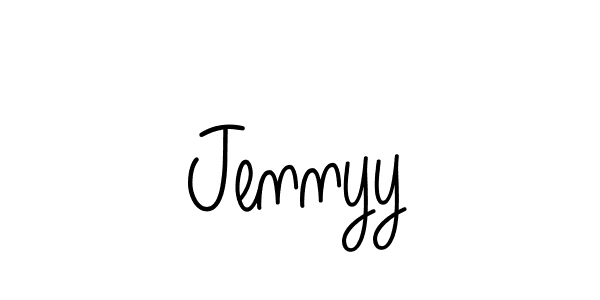 How to make Jennyy name signature. Use Angelique-Rose-font-FFP style for creating short signs online. This is the latest handwritten sign. Jennyy signature style 5 images and pictures png