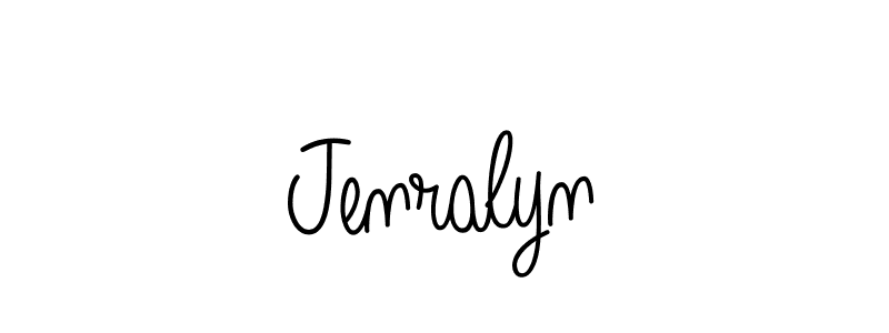 Use a signature maker to create a handwritten signature online. With this signature software, you can design (Angelique-Rose-font-FFP) your own signature for name Jenralyn. Jenralyn signature style 5 images and pictures png