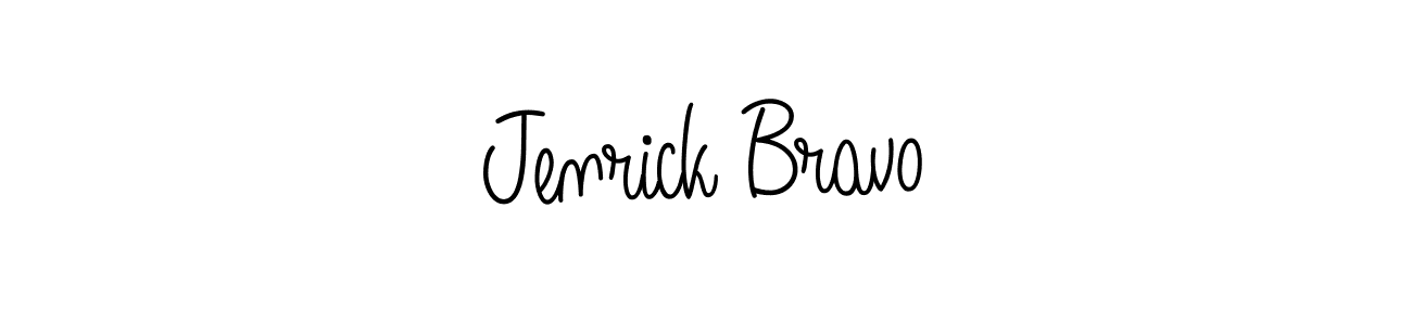 How to make Jenrick Bravo name signature. Use Angelique-Rose-font-FFP style for creating short signs online. This is the latest handwritten sign. Jenrick Bravo signature style 5 images and pictures png