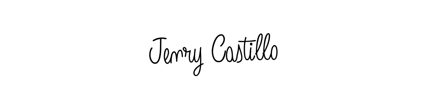 Use a signature maker to create a handwritten signature online. With this signature software, you can design (Angelique-Rose-font-FFP) your own signature for name Jenry Castillo. Jenry Castillo signature style 5 images and pictures png
