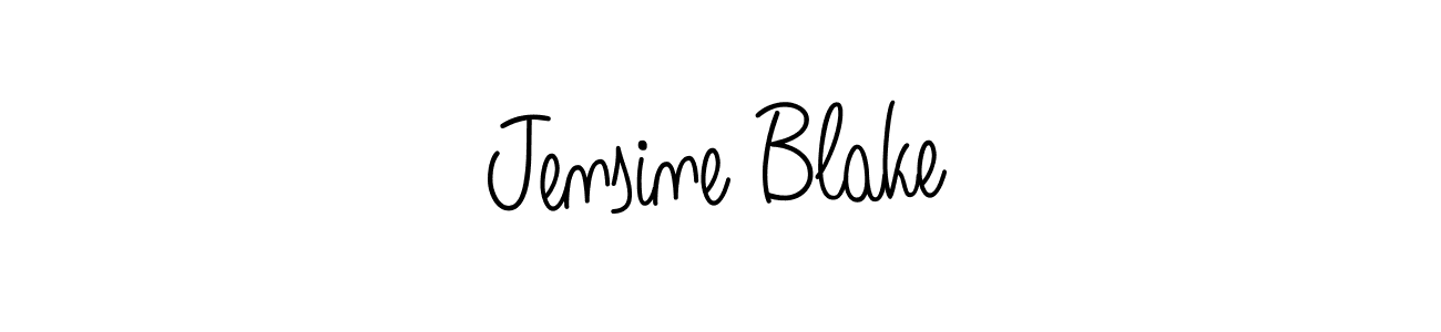 Jensine Blake stylish signature style. Best Handwritten Sign (Angelique-Rose-font-FFP) for my name. Handwritten Signature Collection Ideas for my name Jensine Blake. Jensine Blake signature style 5 images and pictures png