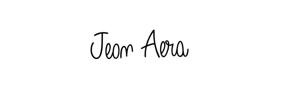 Make a beautiful signature design for name Jeon Aera. With this signature (Angelique-Rose-font-FFP) style, you can create a handwritten signature for free. Jeon Aera signature style 5 images and pictures png