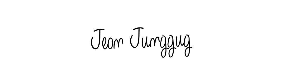 Jeon Junggug stylish signature style. Best Handwritten Sign (Angelique-Rose-font-FFP) for my name. Handwritten Signature Collection Ideas for my name Jeon Junggug. Jeon Junggug signature style 5 images and pictures png