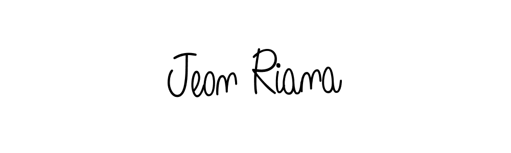 Use a signature maker to create a handwritten signature online. With this signature software, you can design (Angelique-Rose-font-FFP) your own signature for name Jeon Riana. Jeon Riana signature style 5 images and pictures png