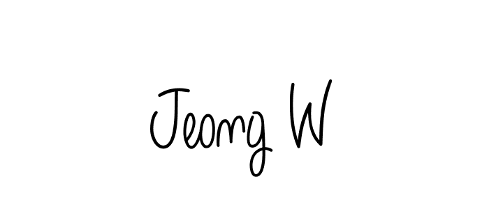 if you are searching for the best signature style for your name Jeong W. so please give up your signature search. here we have designed multiple signature styles  using Angelique-Rose-font-FFP. Jeong W signature style 5 images and pictures png