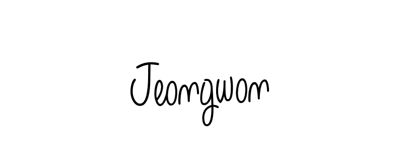 How to make Jeongwon name signature. Use Angelique-Rose-font-FFP style for creating short signs online. This is the latest handwritten sign. Jeongwon signature style 5 images and pictures png