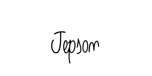 Use a signature maker to create a handwritten signature online. With this signature software, you can design (Angelique-Rose-font-FFP) your own signature for name Jepson. Jepson signature style 5 images and pictures png