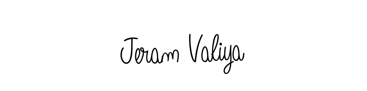 if you are searching for the best signature style for your name Jeram Valiya. so please give up your signature search. here we have designed multiple signature styles  using Angelique-Rose-font-FFP. Jeram Valiya signature style 5 images and pictures png