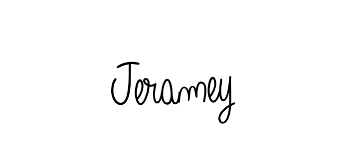 Jeramey stylish signature style. Best Handwritten Sign (Angelique-Rose-font-FFP) for my name. Handwritten Signature Collection Ideas for my name Jeramey. Jeramey signature style 5 images and pictures png