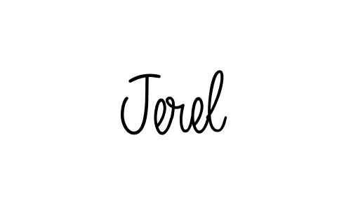 Create a beautiful signature design for name Jerel. With this signature (Angelique-Rose-font-FFP) fonts, you can make a handwritten signature for free. Jerel signature style 5 images and pictures png