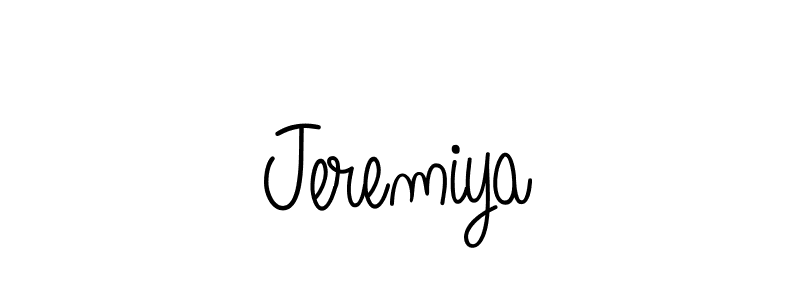 Design your own signature with our free online signature maker. With this signature software, you can create a handwritten (Angelique-Rose-font-FFP) signature for name Jeremiya. Jeremiya signature style 5 images and pictures png