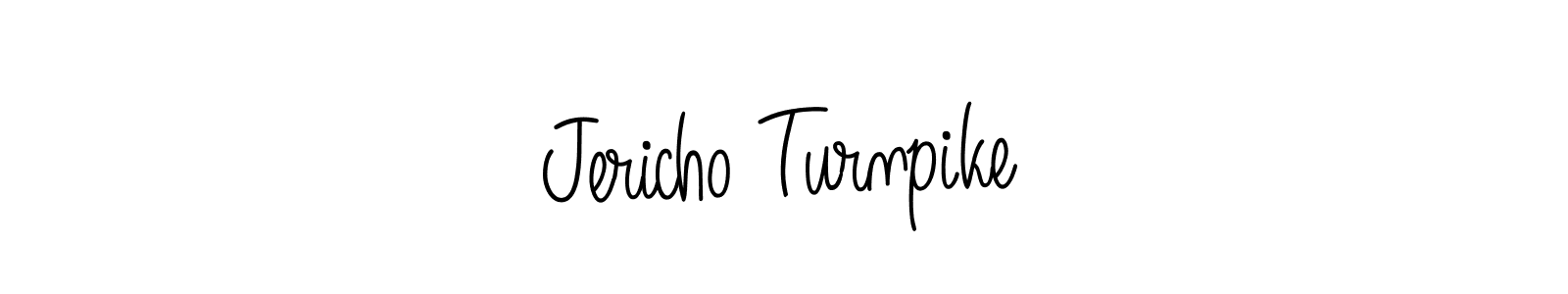 Use a signature maker to create a handwritten signature online. With this signature software, you can design (Angelique-Rose-font-FFP) your own signature for name Jericho Turnpike. Jericho Turnpike signature style 5 images and pictures png