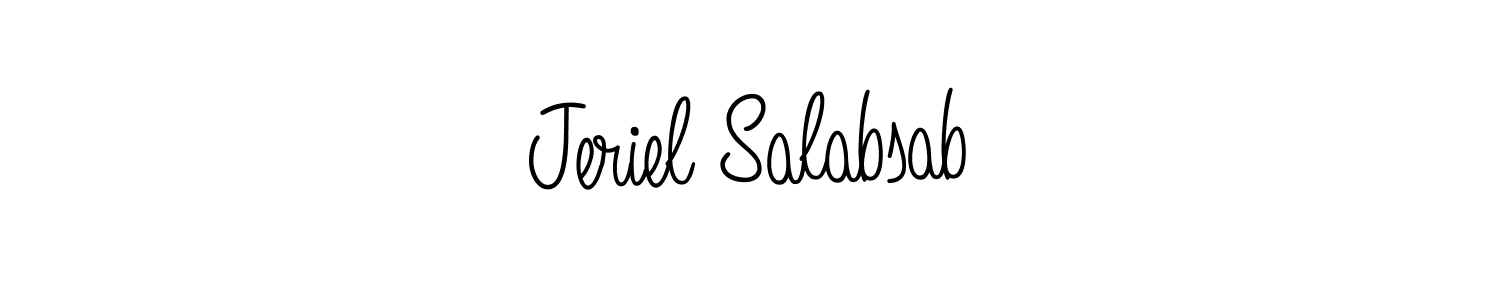 Make a beautiful signature design for name Jeriel Salabsab. With this signature (Angelique-Rose-font-FFP) style, you can create a handwritten signature for free. Jeriel Salabsab signature style 5 images and pictures png