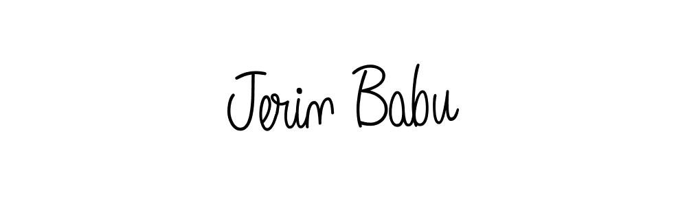 Use a signature maker to create a handwritten signature online. With this signature software, you can design (Angelique-Rose-font-FFP) your own signature for name Jerin Babu. Jerin Babu signature style 5 images and pictures png