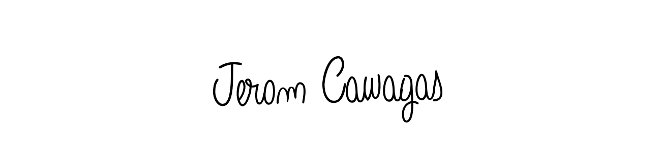 How to make Jerom Cawagas name signature. Use Angelique-Rose-font-FFP style for creating short signs online. This is the latest handwritten sign. Jerom Cawagas signature style 5 images and pictures png